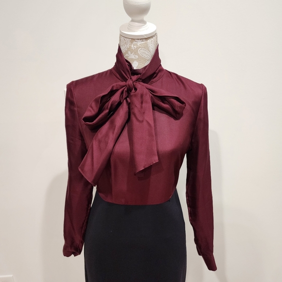 Ted Baker London Burgundy & Black Dress size 2 - Picture 8 of 9